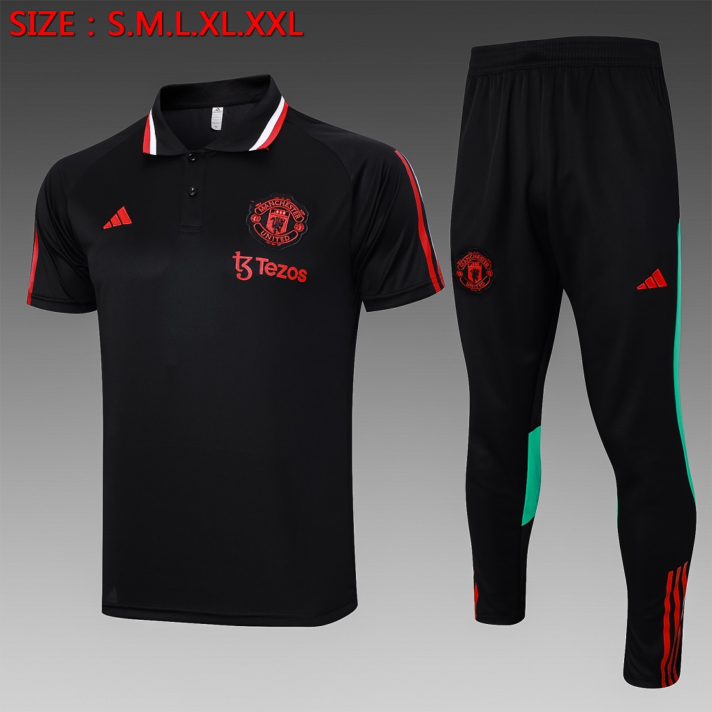 AAA Quality Man Utd 23/24 Black/Red Training Kit Jerseys